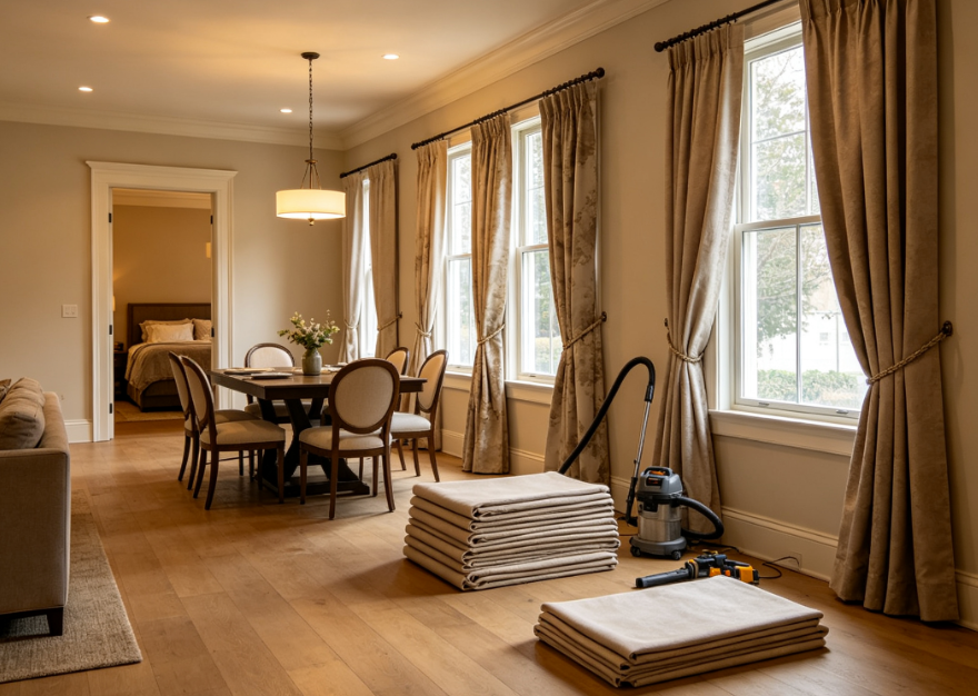 Multi-Area Curtain Replacement Service For Large Residences